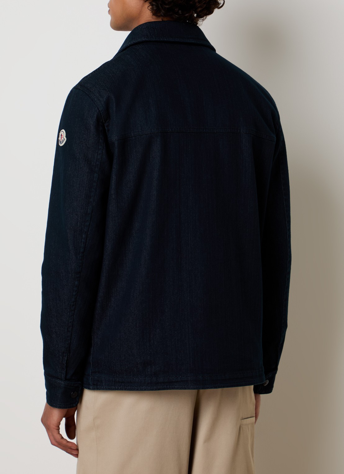 Moncler Haderu spijkerjas met borstzakken - achterkant 3 donkerblauw