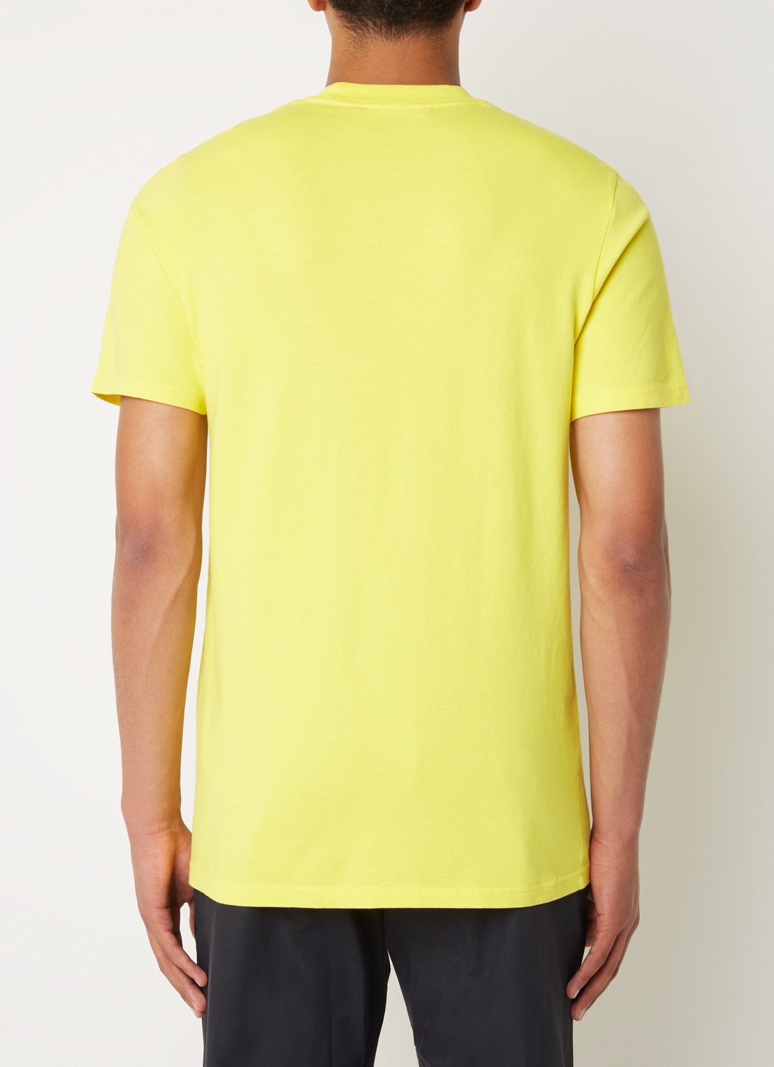 Moncler Heart T-shirt met logoborduring - achterkant geel