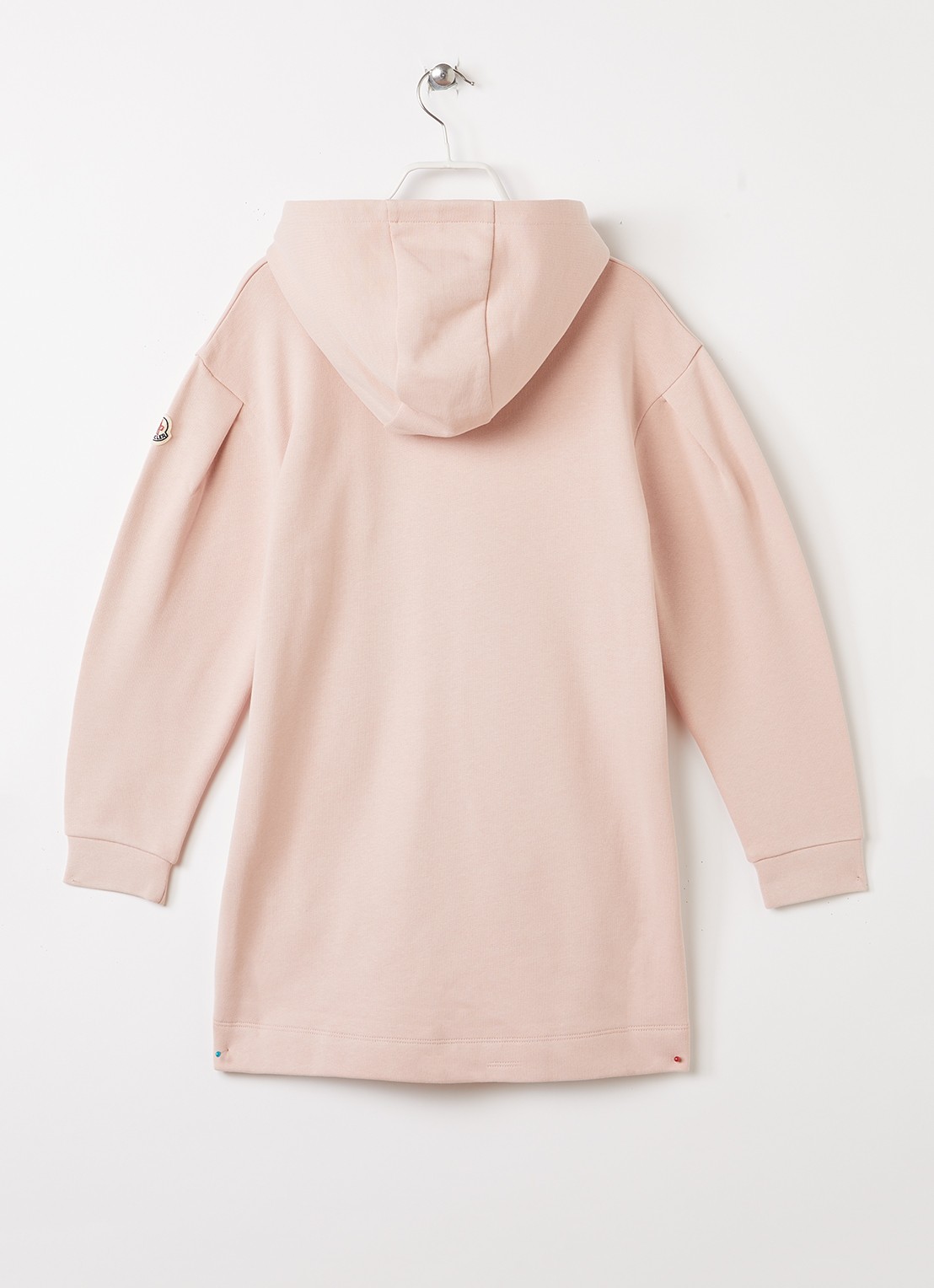 Moncler Heart trui-jurk met logo - voorkant 3 roze