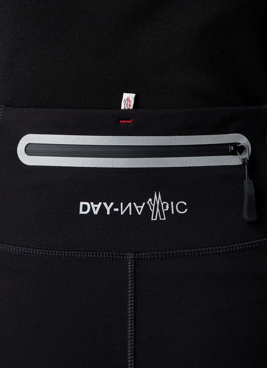 Moncler High waist legging met logo - detail 4 zwart
