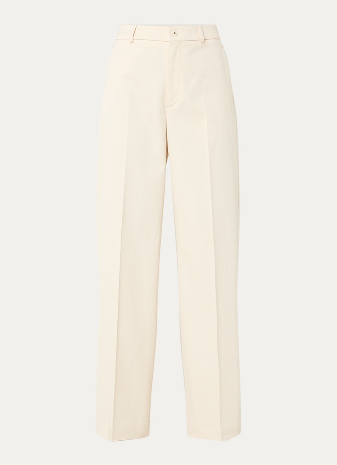 Moncler High waist straight fit pantalon met steekzakken - voorkant 2 beige