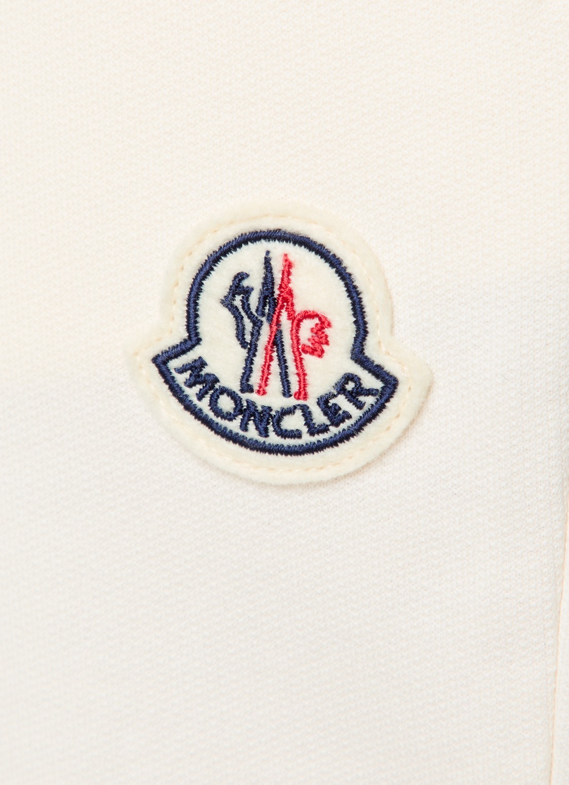 Moncler High waist tapered fit joggingbroek met logo - detail 2 creme