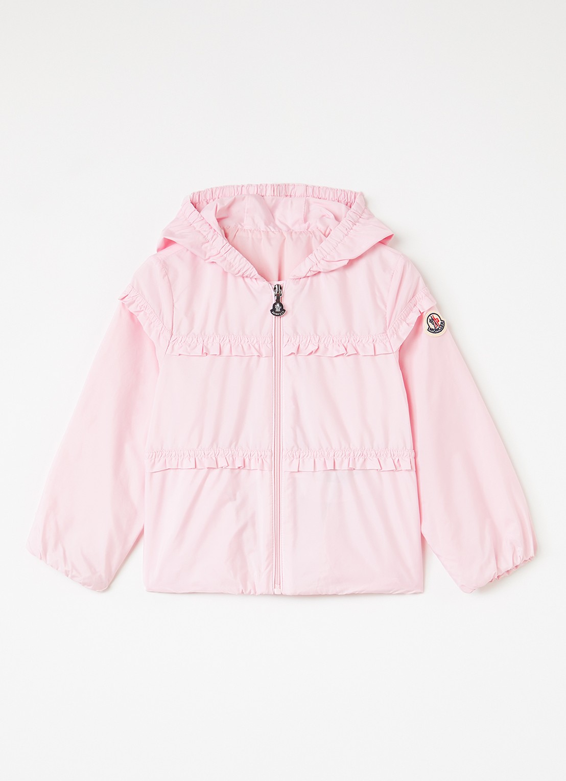 Moncler Hiti windjack met logo - voorkant roze