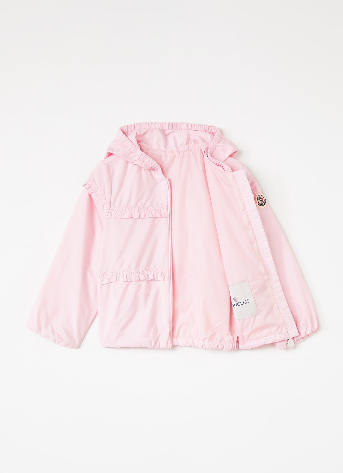 Moncler Hiti windjack met logo - voorkant 2 roze