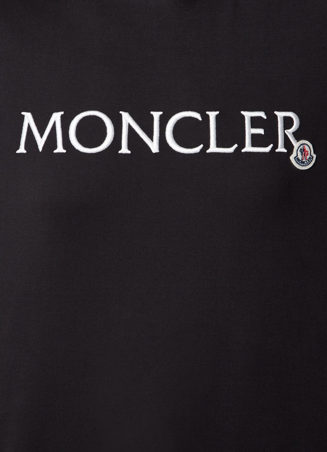 Moncler Hoodie met logoborduring - detail 5 zwart