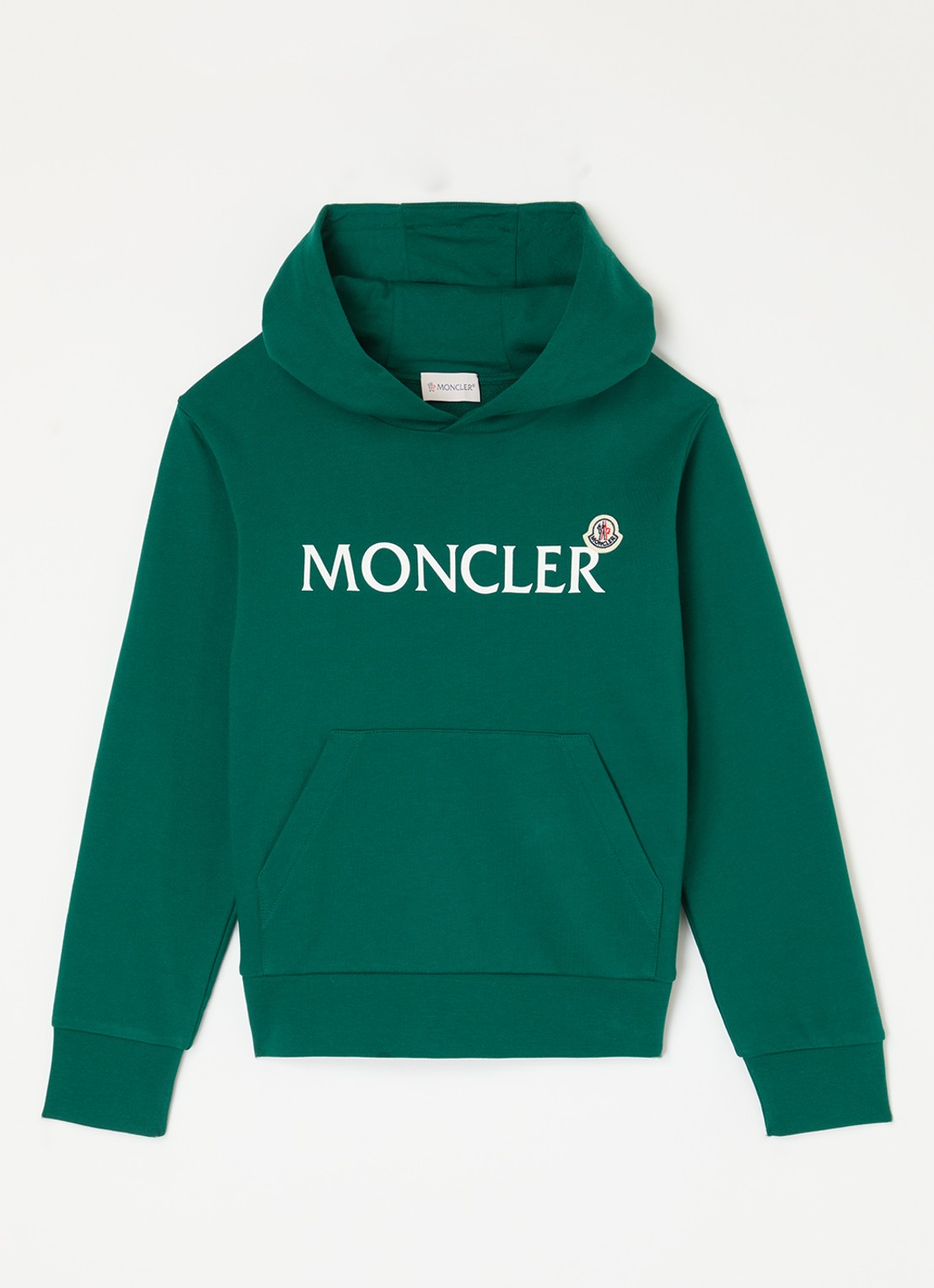 Moncler Hoodie met logoprint - voorkant 2 donkergroen
