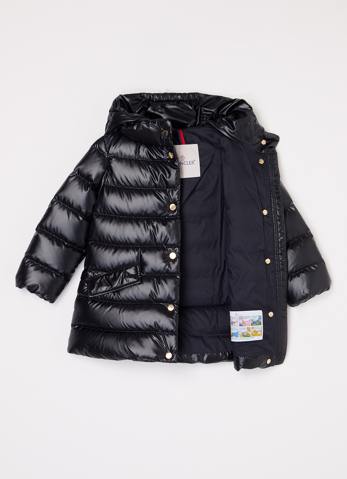 Moncler Ibida gewatteerde jas met donsvulling - voorkant 3 zwart