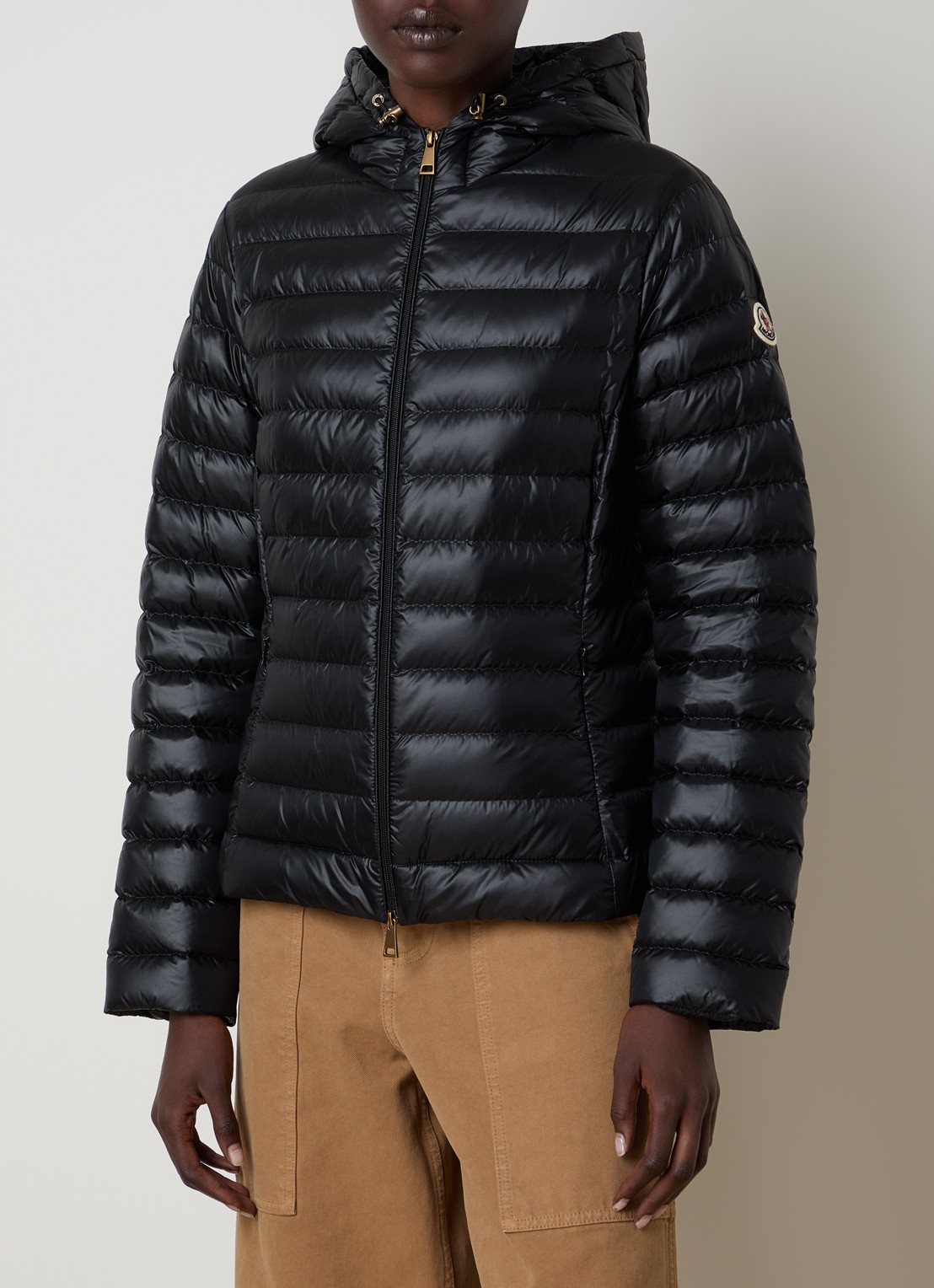 Moncler Igelhood gewatteerd jack met donsvulling en capuchon - detail 3 zwart