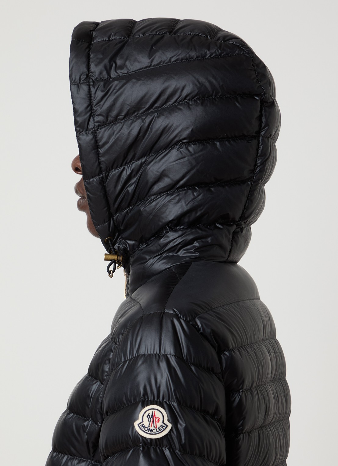 Moncler Igelhood gewatteerd jack met donsvulling en capuchon - detail 4 zwart