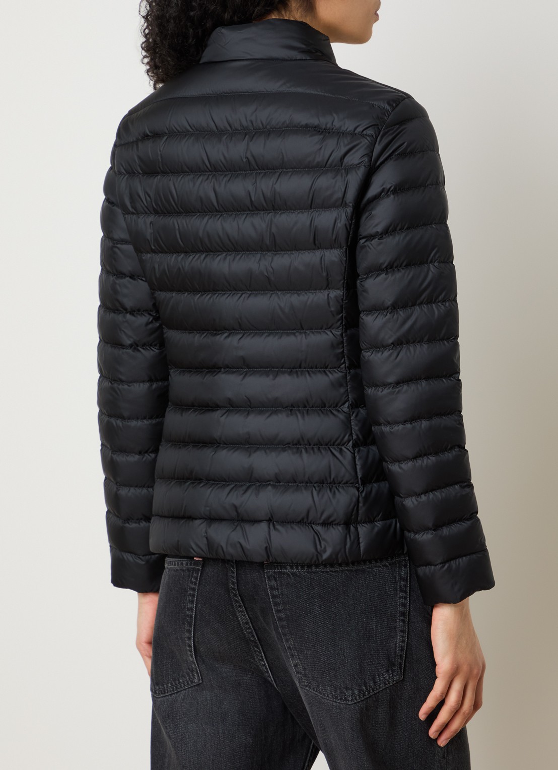 Moncler Igelle gewatteerd jack met donsvulling en ritszakken - achterkant zwart