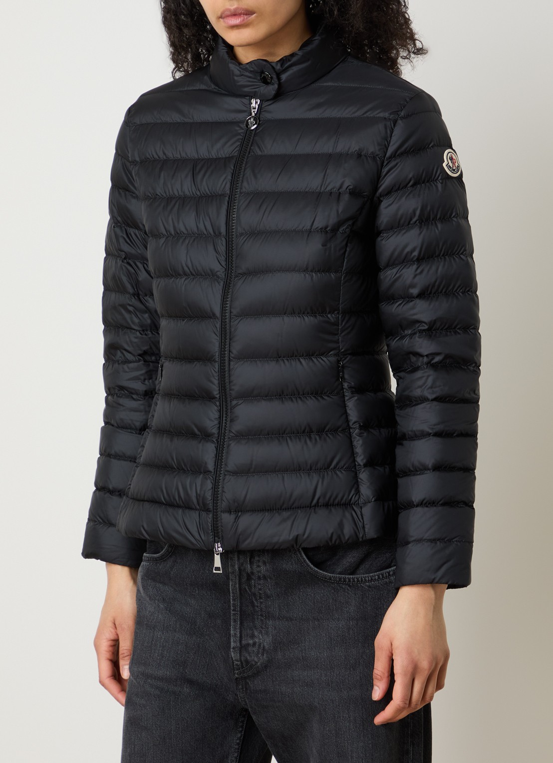 Moncler Igelle gewatteerd jack met donsvulling en ritszakken - detail 4 zwart