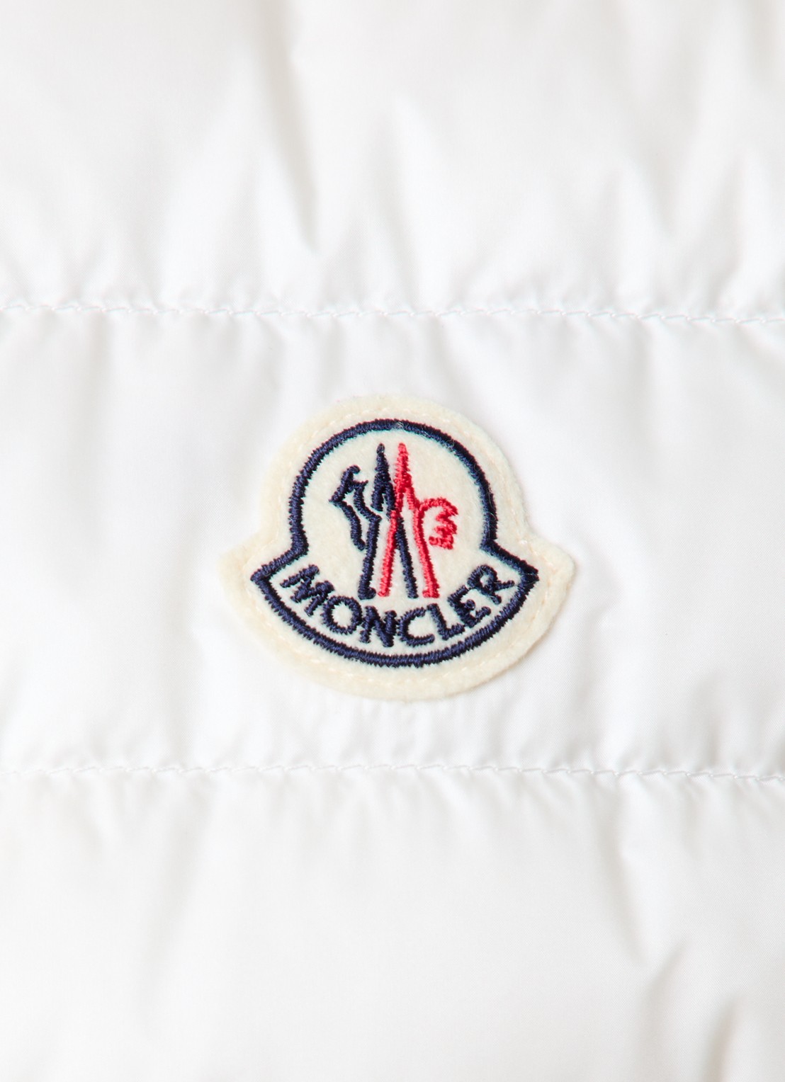 Moncler Igens gewatteerde bodywarmer met donsvulling en logo - detail 5 gebroken wit