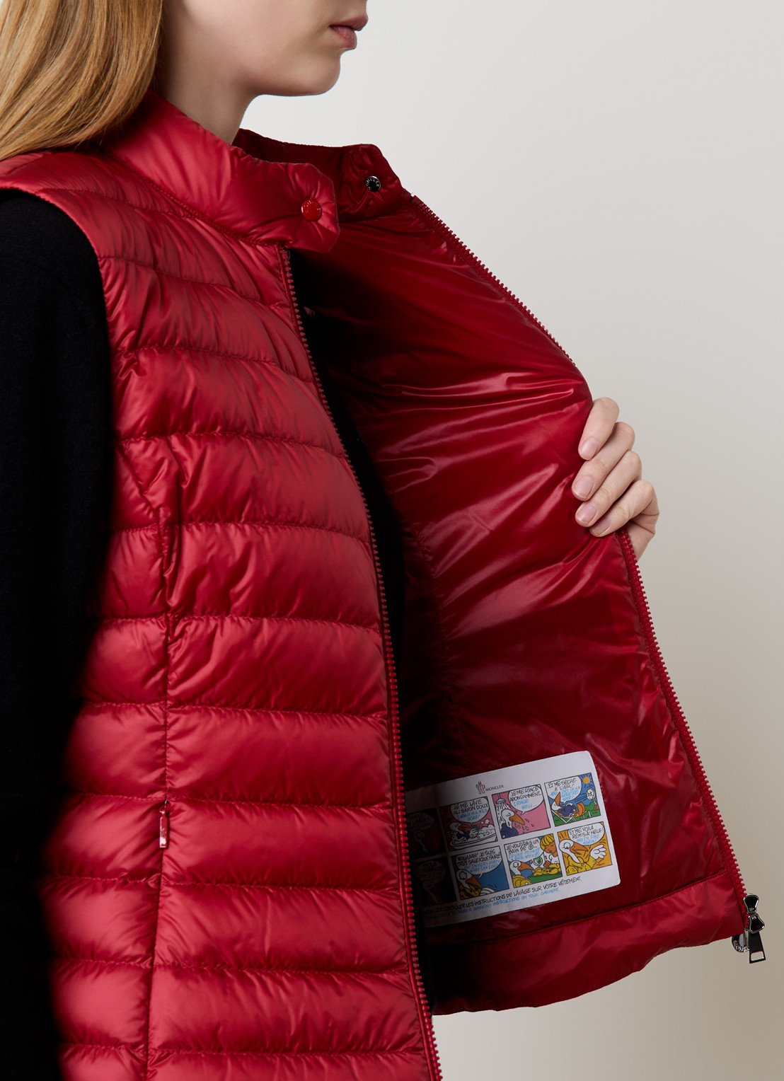 Moncler Igens gewatteerde bodywarmer met donsvulling - detail 5 rood