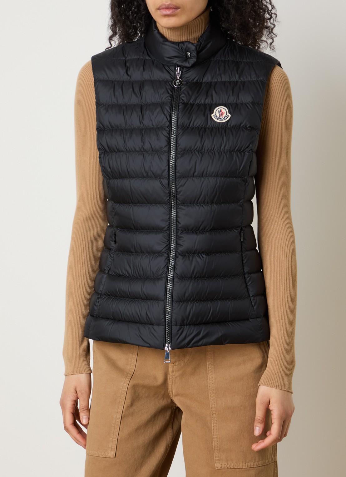 Moncler Igens gewatteerde bodywarmer met donsvulling - detail 2 zwart
