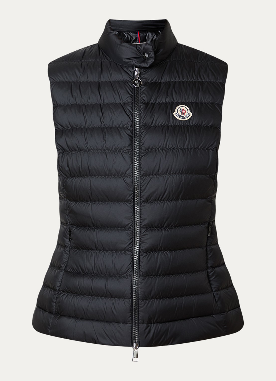 Moncler Igens gewatteerde bodywarmer met donsvulling - voorkant 5 zwart