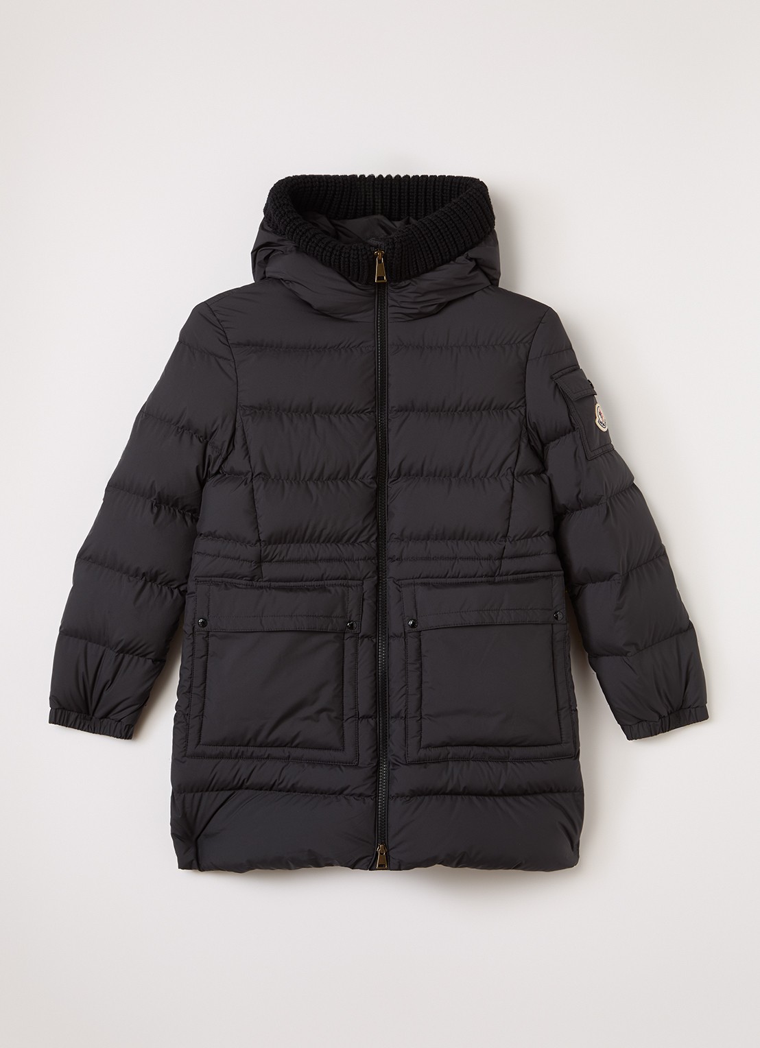 Moncler Irma gewatteerde parka met donsvulling - voorkant zwart