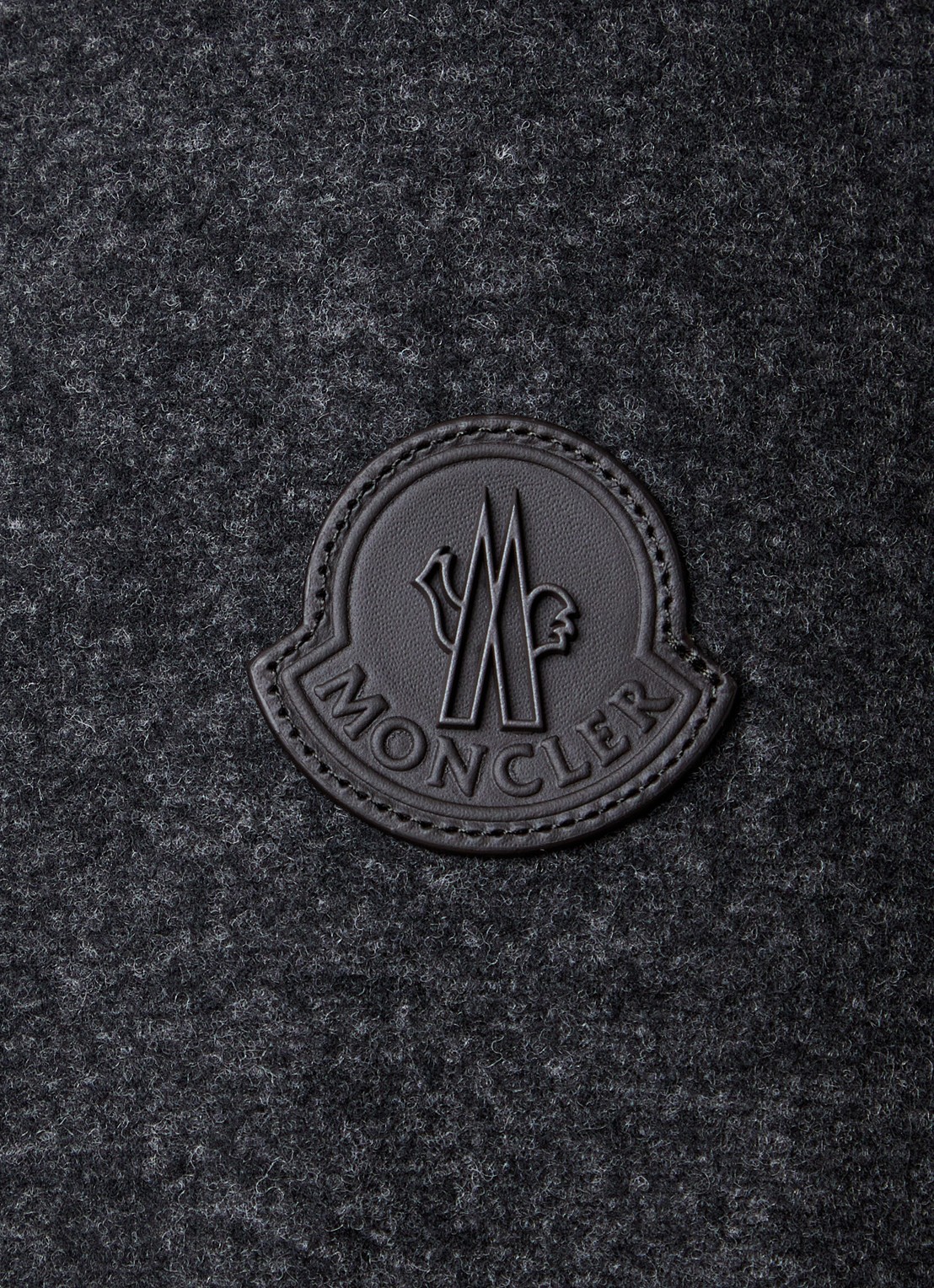 Moncler Jack in wolblend met steekzakken - detail 3 antraciet