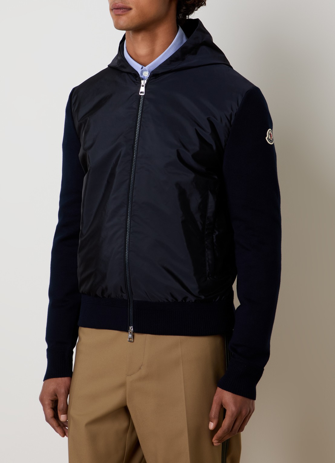 Moncler Jack met ritszakken en logo - detail 2 donkerblauw