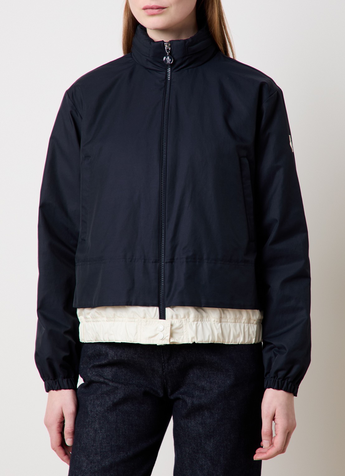 Moncler Janze gewatteerd jack met opbergbare capuchon - detail 2 donkerblauw