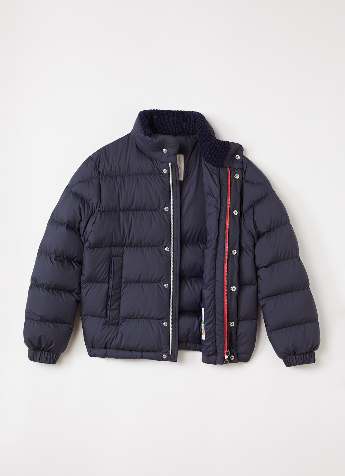 Moncler Jarek pufferjack met donsvulling - voorkant 2 donkerblauw