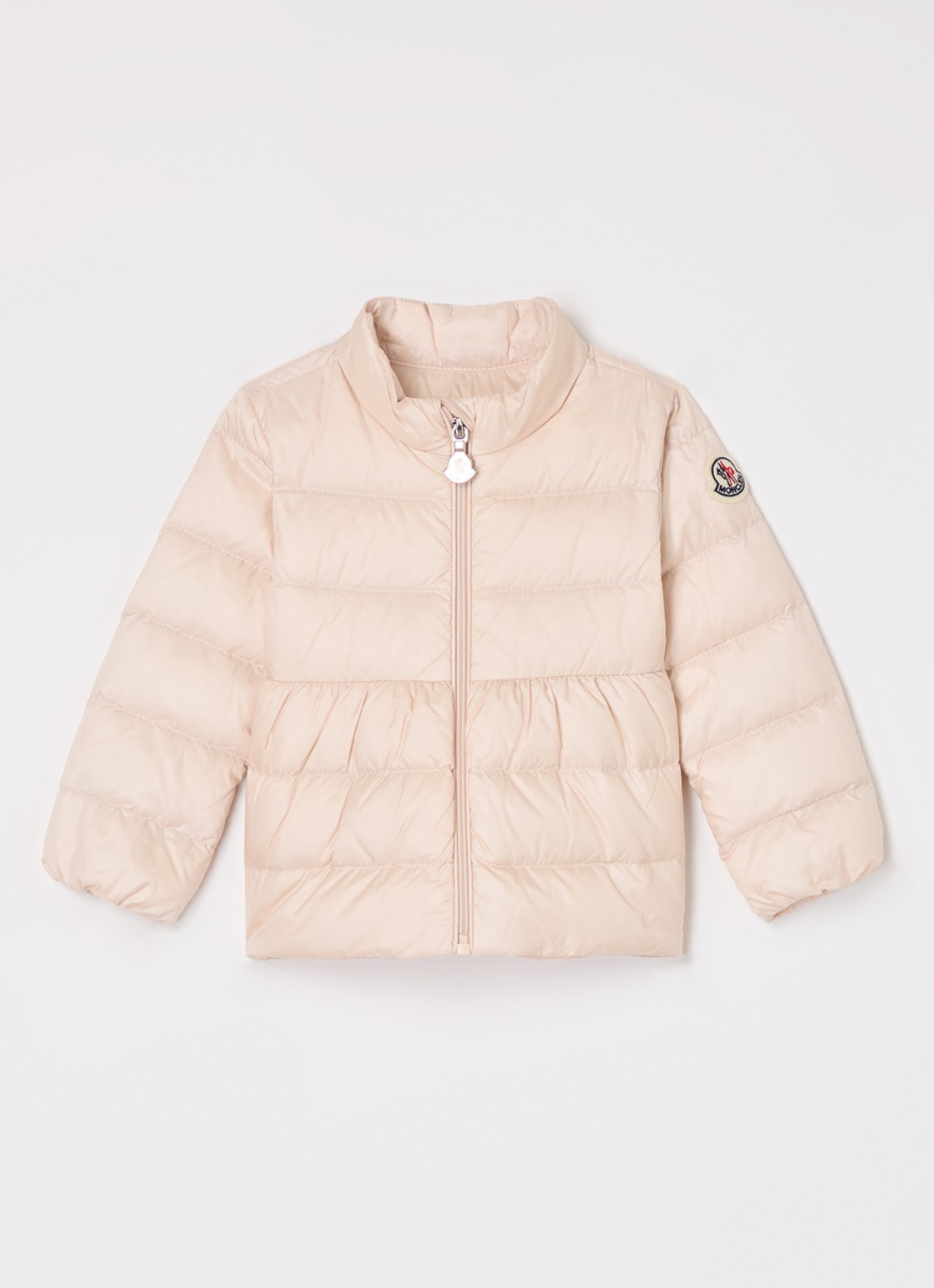 Moncler Joelle puffer jack met donsvulling - voorkant 2 lichtroze