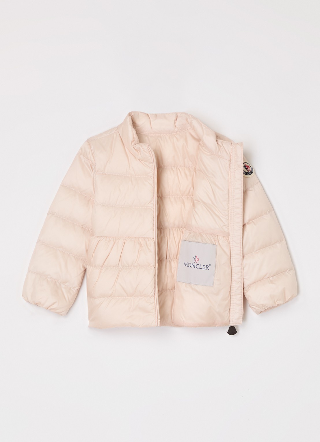 Moncler Joelle puffer jack met donsvulling - voorkant 3 lichtroze