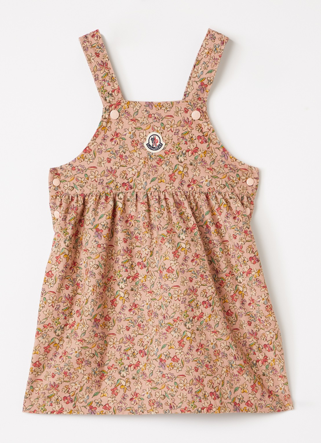 Moncler Jurk met bloemenprint - voorkant roze