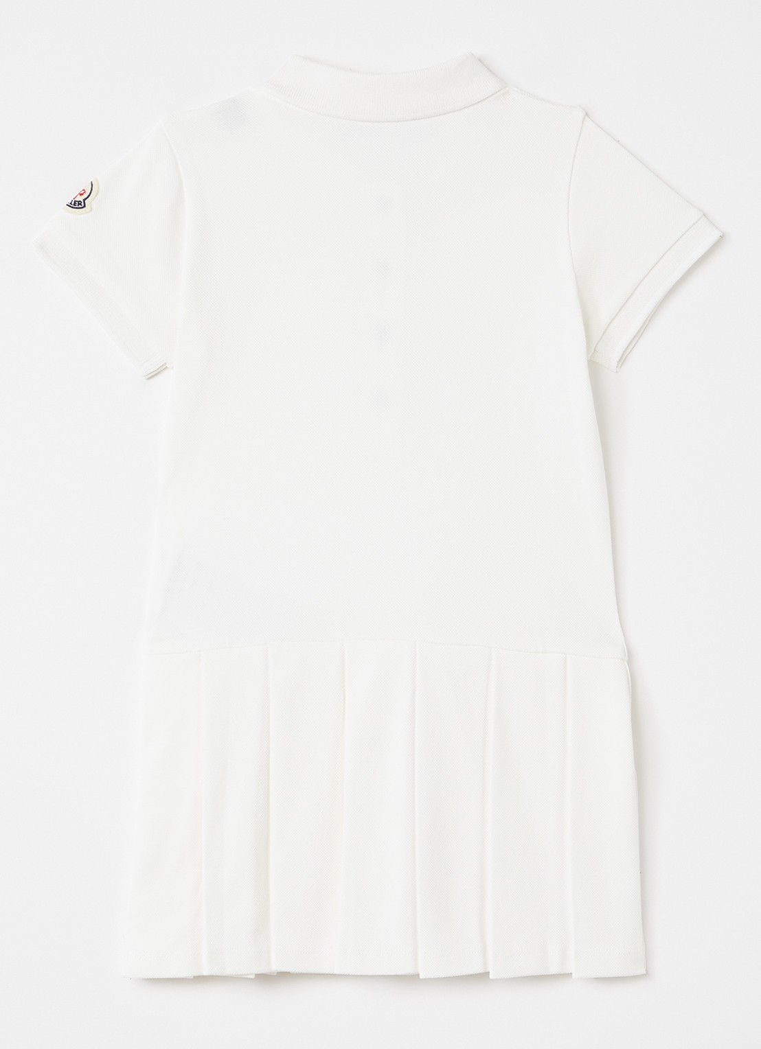 Moncler Jurk met polokraag en logo - voorkant 2 wit
