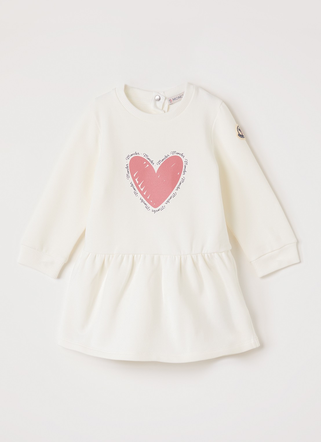 Moncler Jurk met print - voorkant gebroken wit