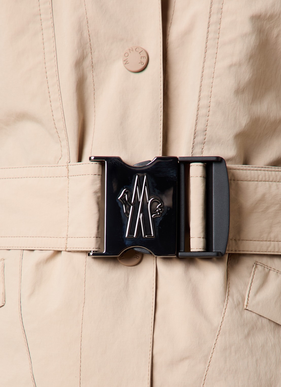 Moncler Kaeng jack met ceintuur - detail 5 beige