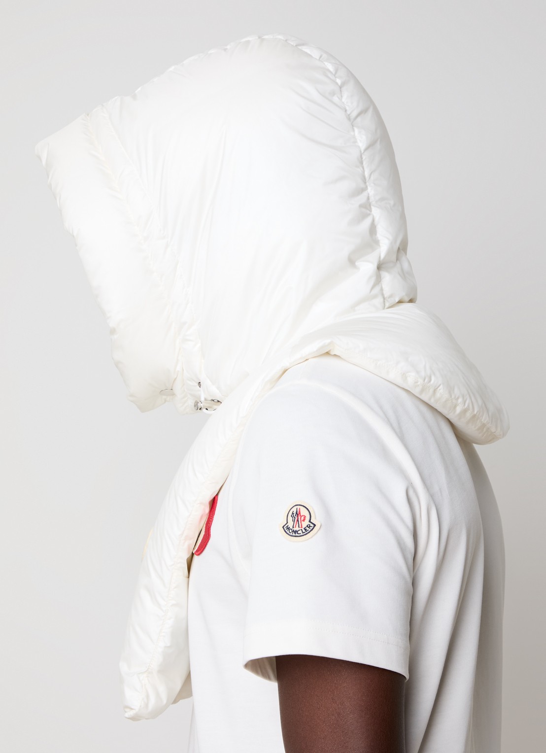 Moncler Kraag met capuchon en donsvulling - detail 4 wit