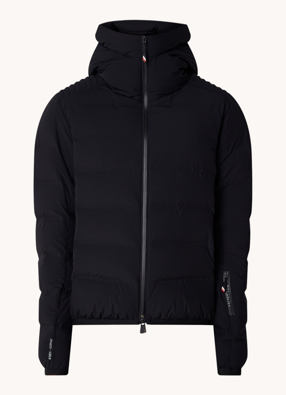 Moncler Lagorai ski-jas met donsvulling en capuchon - voorkant 3 zwart