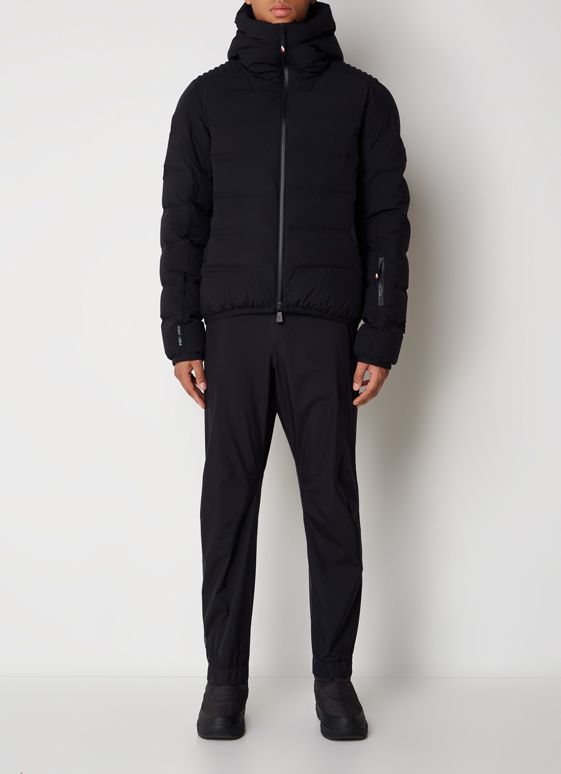 Moncler Lagorai ski-jas met donsvulling en capuchon - voorkant 4 zwart