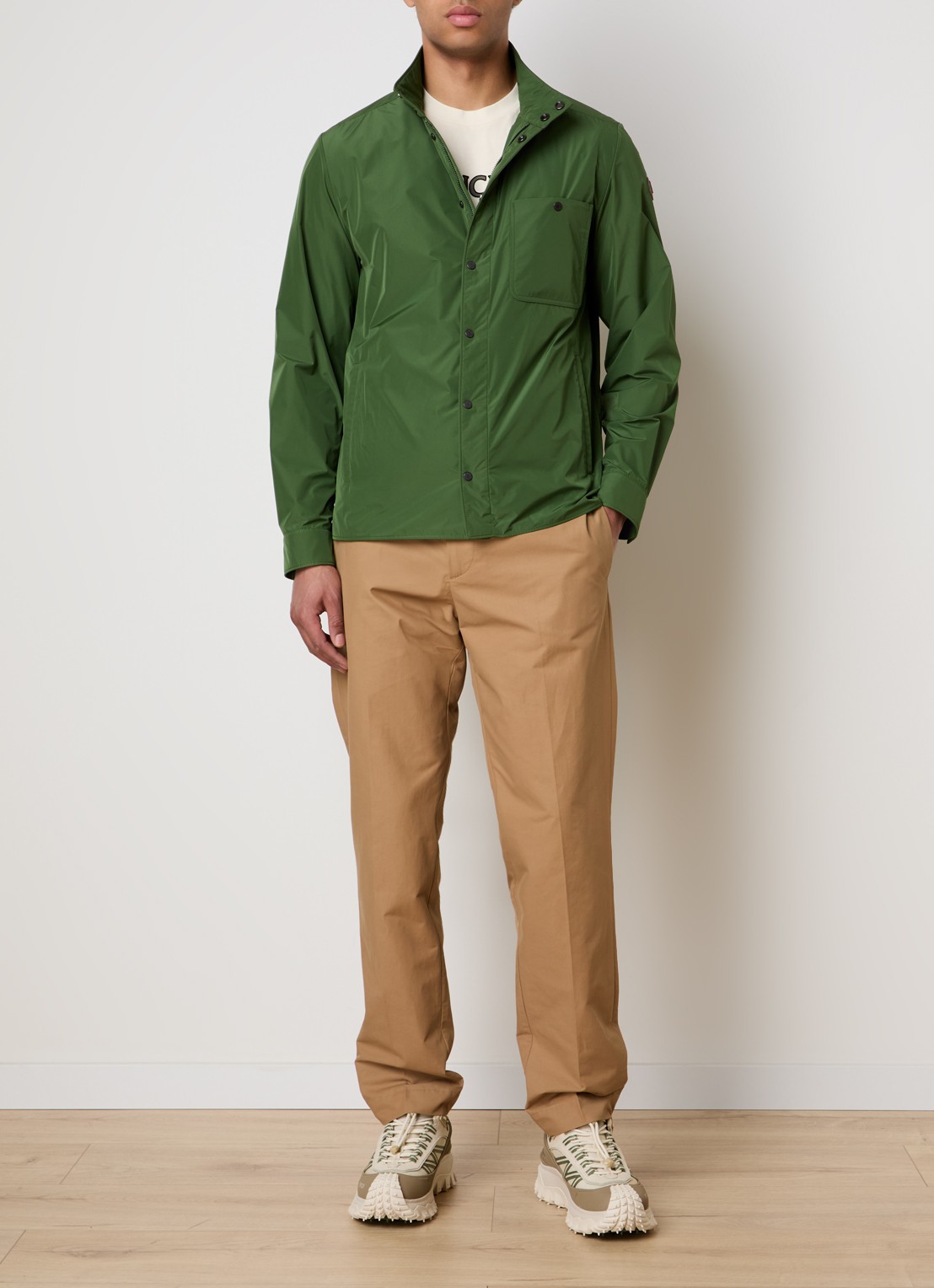 Moncler Lasca jack met steekzakken  - voorkant 5 legergroen