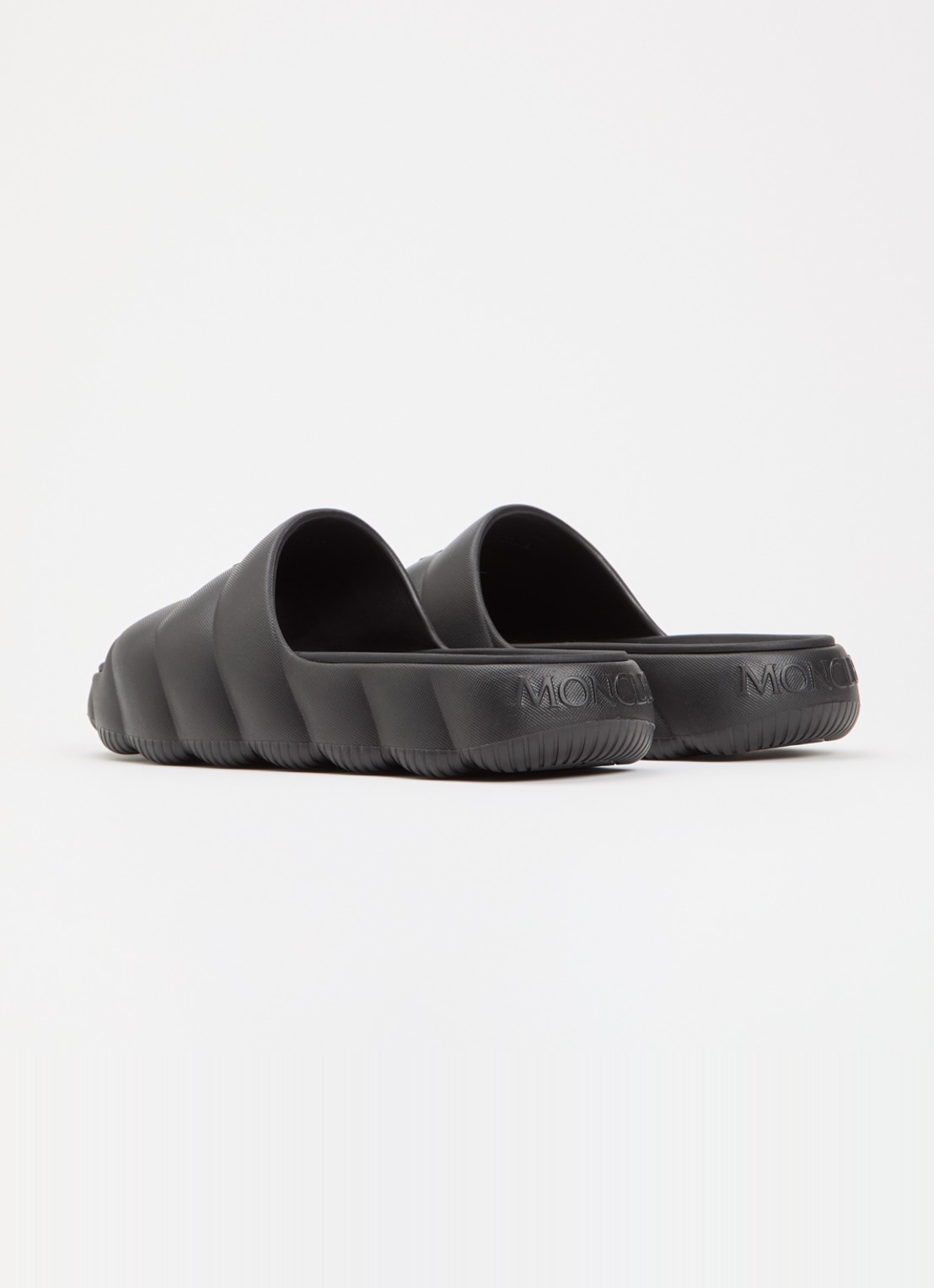 Moncler Lilo slipper met logo - achterkant 2 zwart