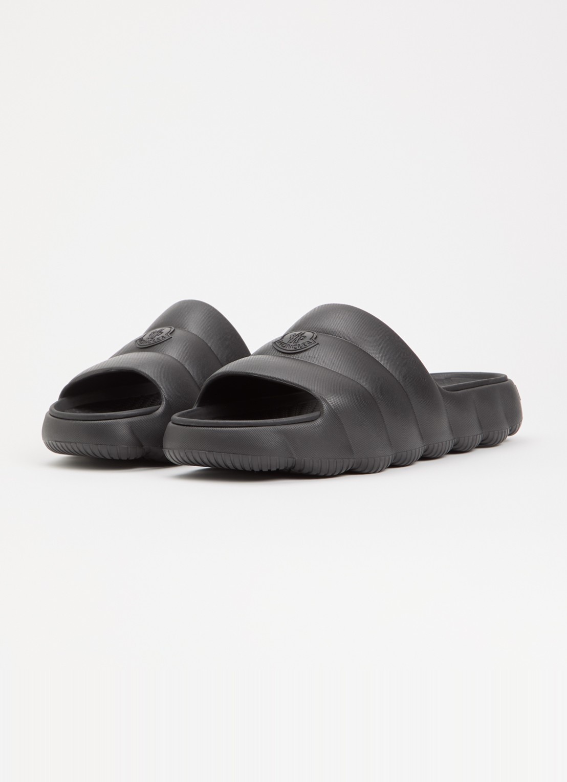 Moncler Lilo slipper met logo - detail 3 zwart