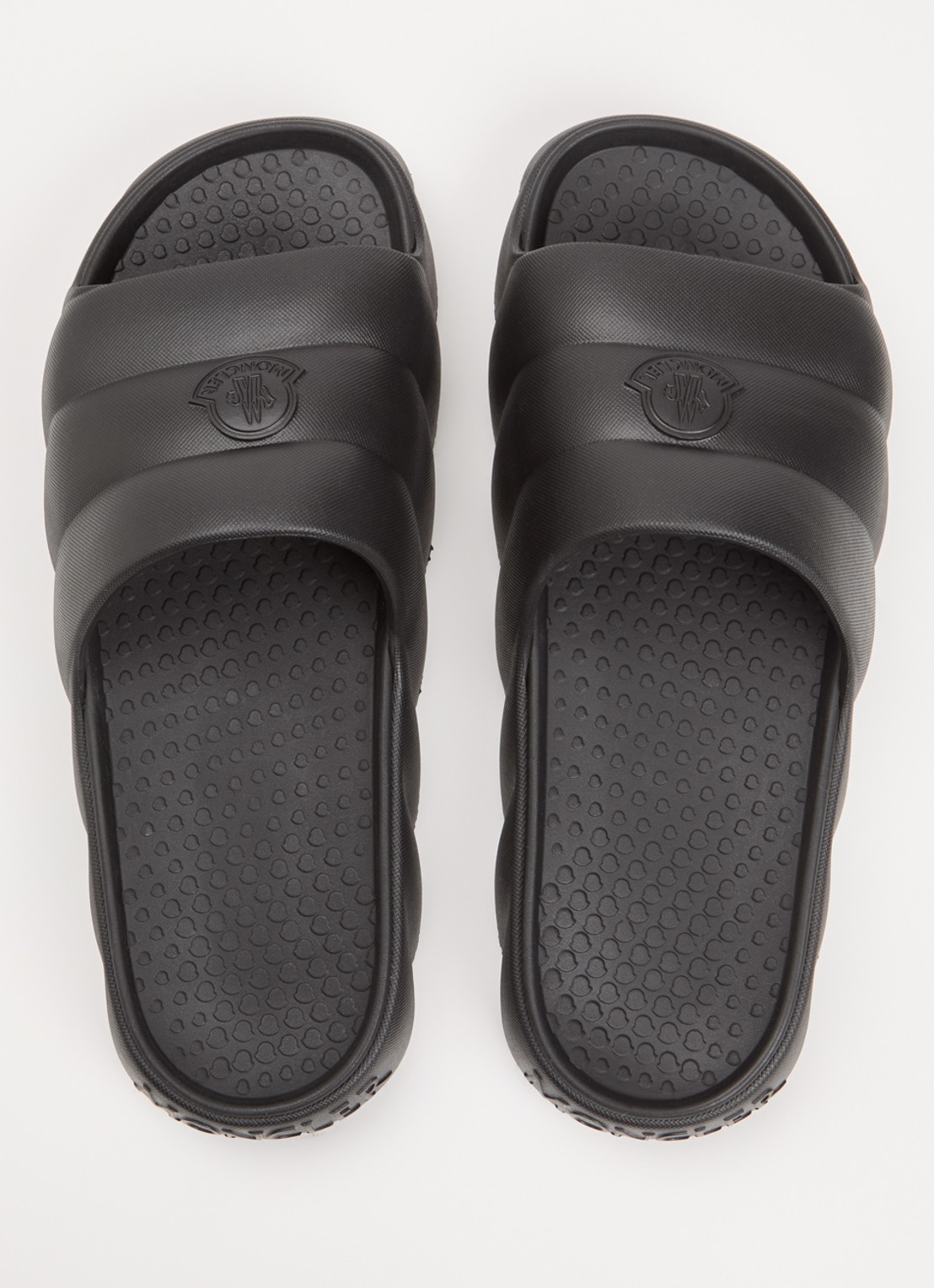 Moncler Lilo slipper met logo - detail 4 zwart
