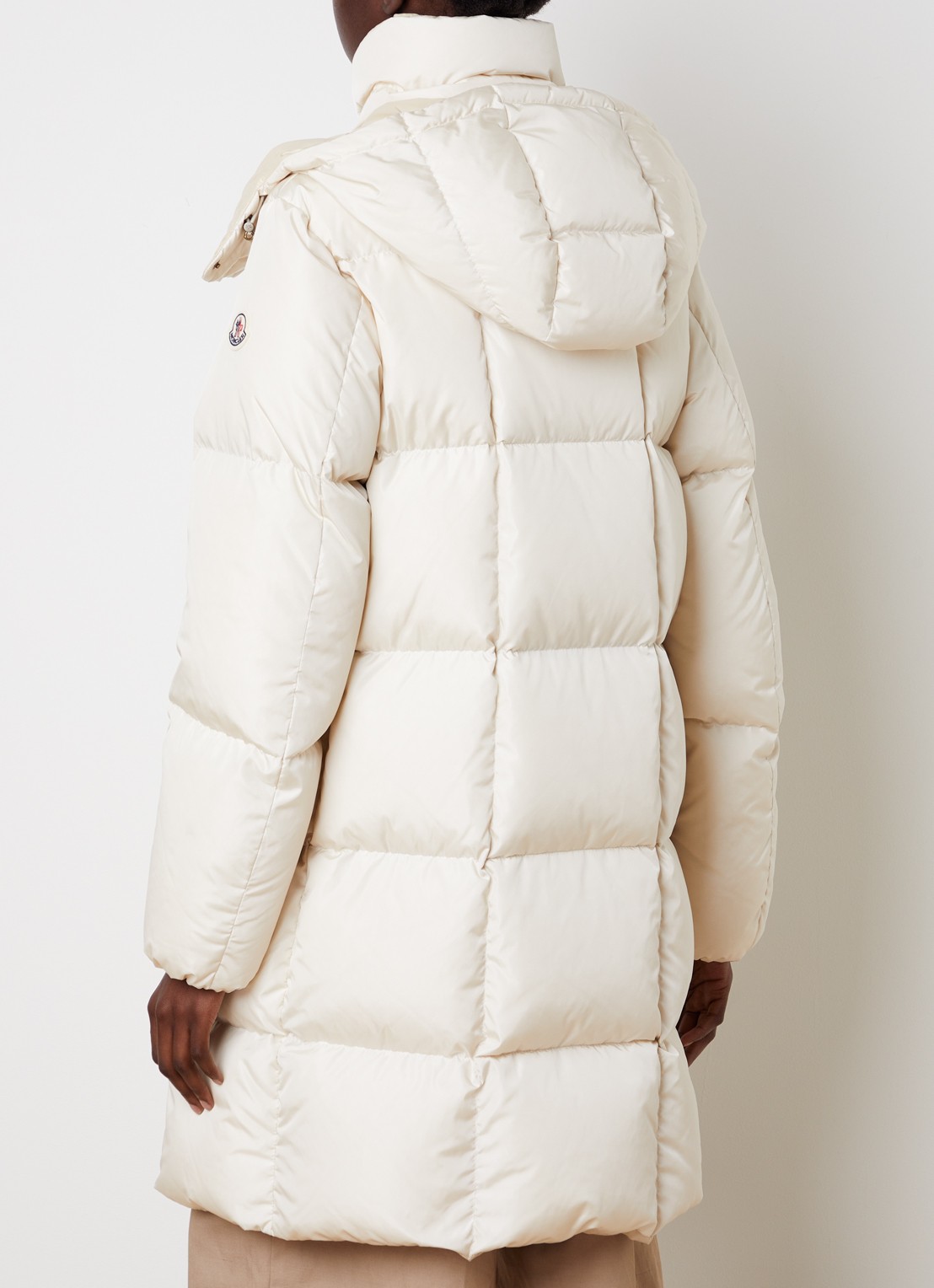Moncler Litte puffer jack met donsvulling en ritszakken - achterkant 6 creme
