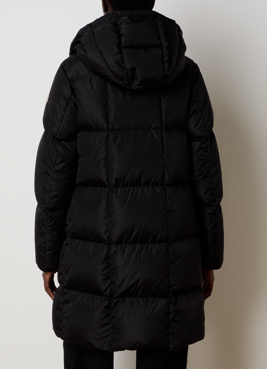 Moncler Litte puffer jas met donsvulling en afneembare capuchon - achterkant 6 zwart