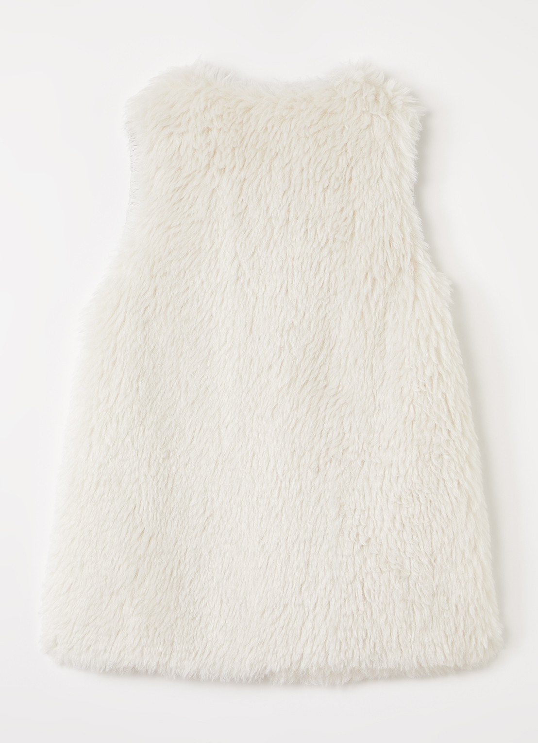 Moncler Longline bodywarmer van imitatiebont - achterkant 3 wit