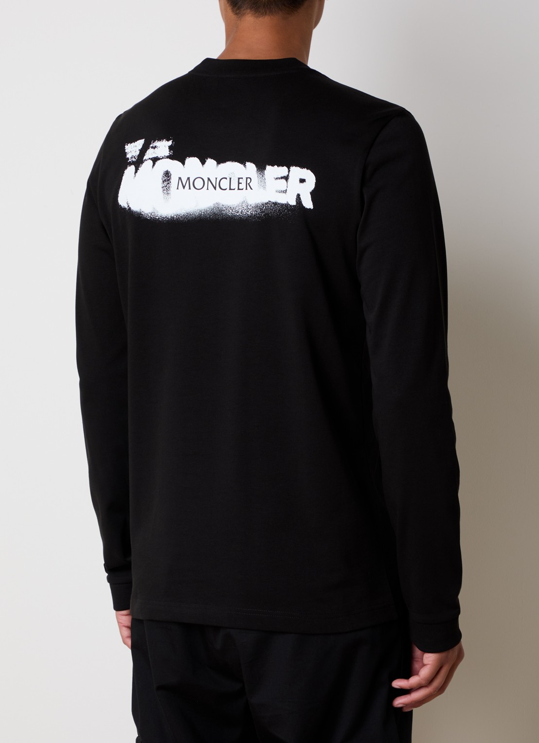 Moncler Longsleeve met logo- en backprint  - detail 4 zwart
