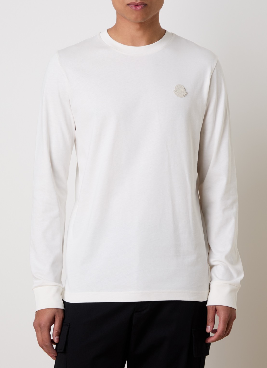 Moncler Longsleeve met logo - detail wit