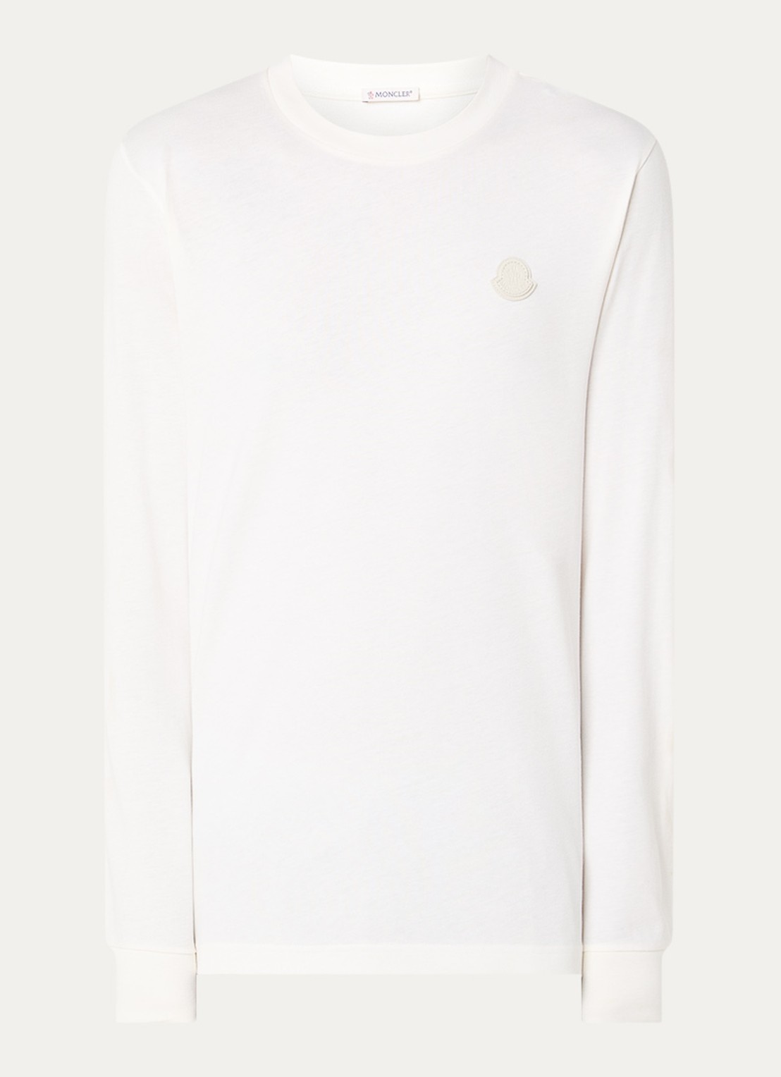 Moncler Longsleeve met logo - voorkant 3 wit