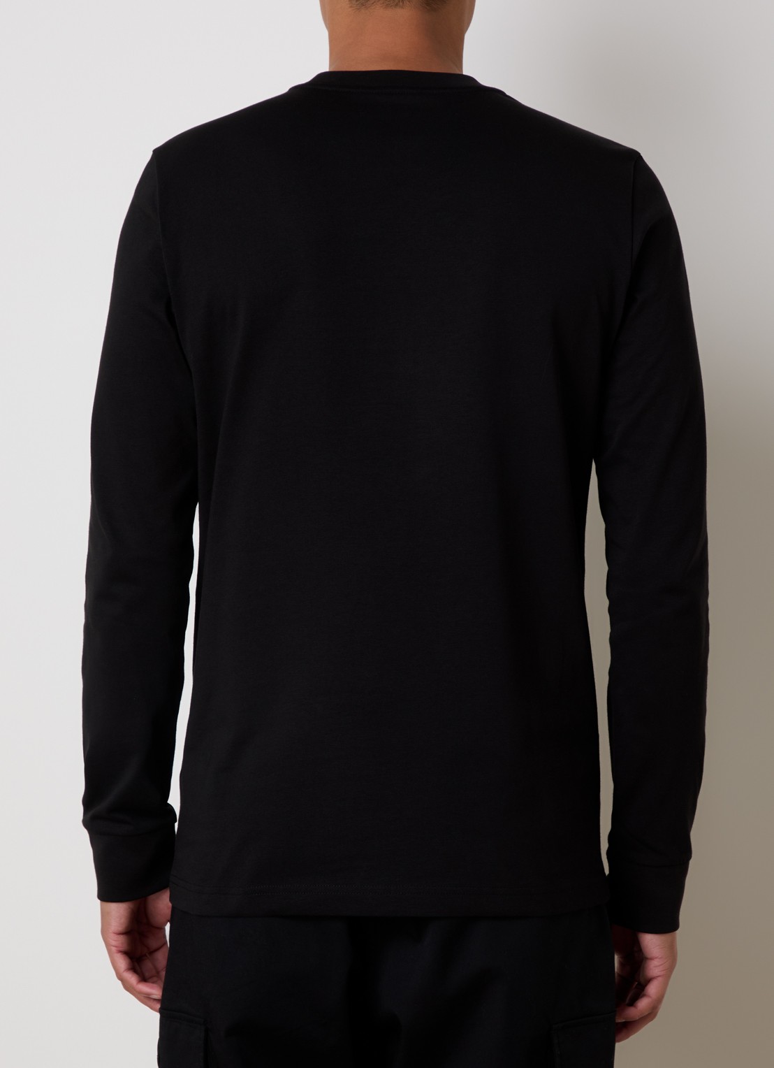 Moncler Longsleeve met logo - achterkant 3 zwart