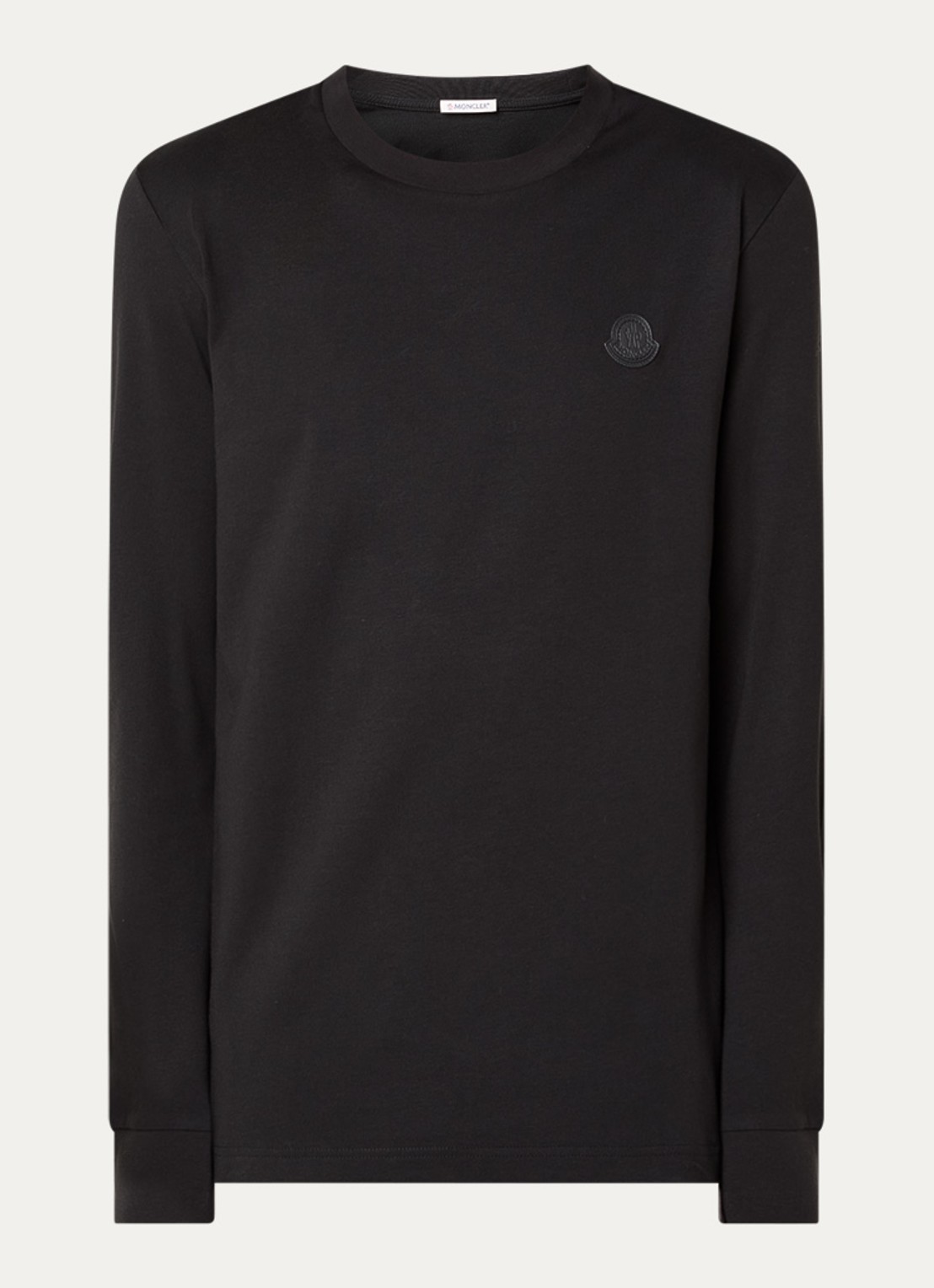 Moncler Longsleeve met logo - voorkant 4 zwart