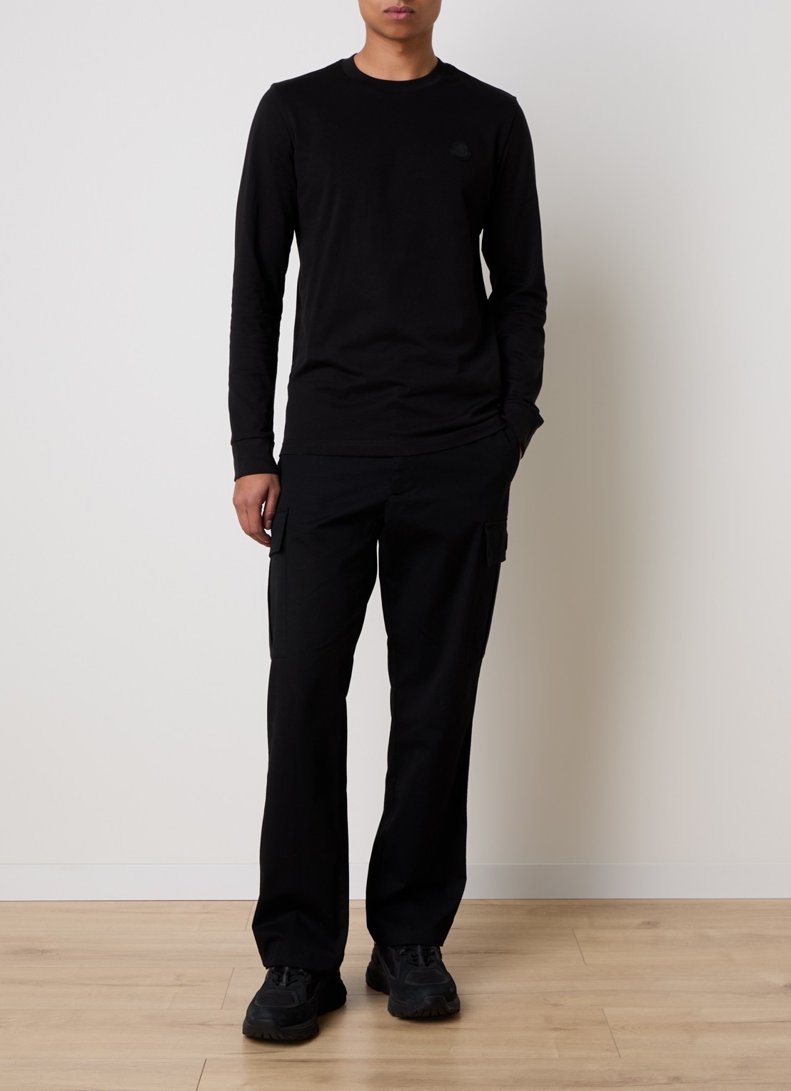 Moncler Longsleeve met logo - voorkant 5 zwart