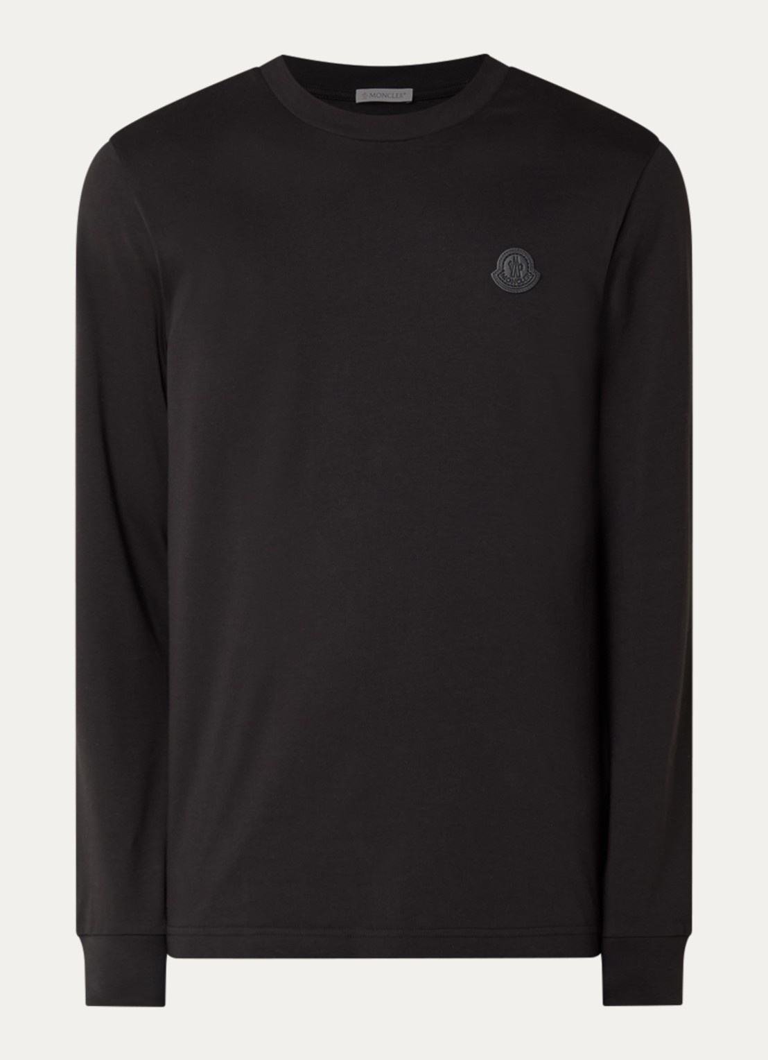 Moncler Longsleeve met logo - voorkant zwart