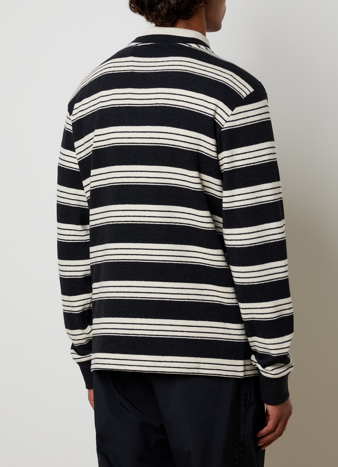 Moncler Longsleeve met streepprint - achterkant 3 zwart