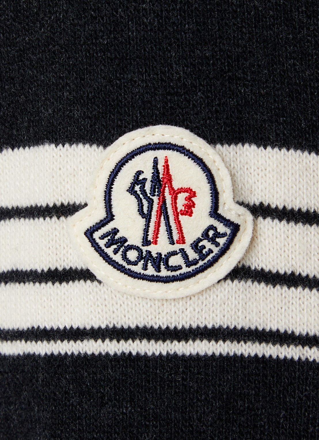 Moncler Longsleeve met streepprint - detail 2 zwart