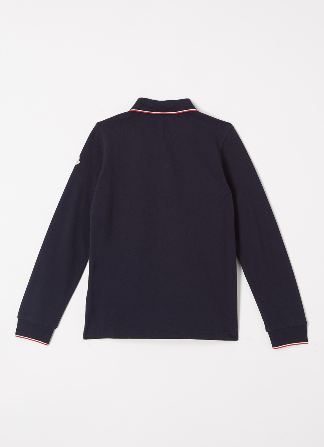 Moncler Longsleeve polo met logo - voorkant 2 blauw